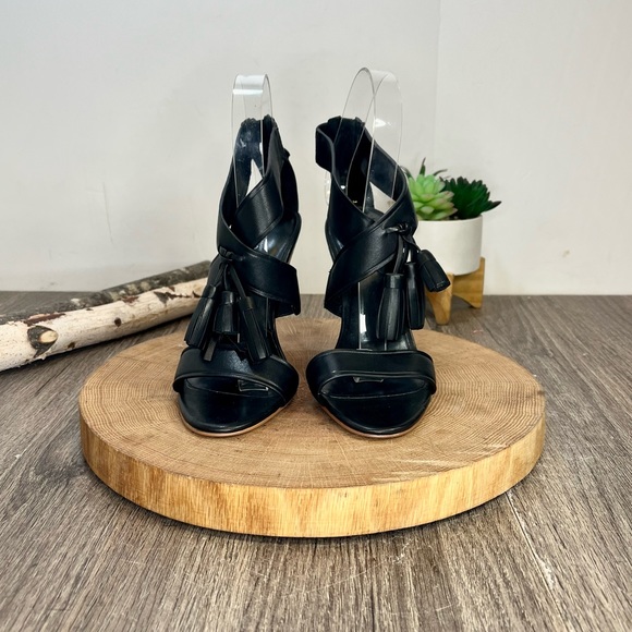 *NWOB Saturday Kate Spade | Tassel Strappy Stacked Heels Size 5.5 - Picture 8 of 16